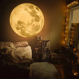 USB Power 3 Color Moon Lamps | 360° Rotatable LED Night Light